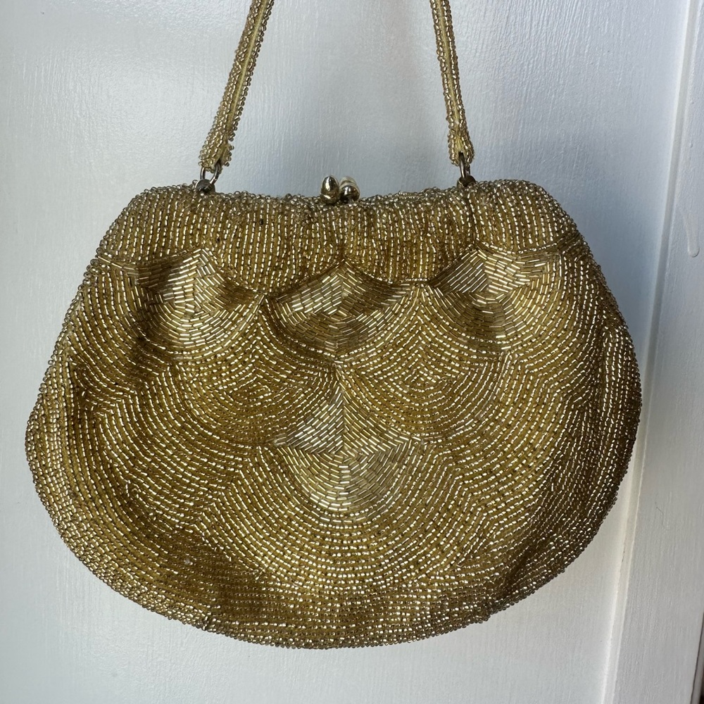 Small Gold Vintage Beaded Bag